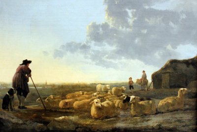 Schapenkudde op de Weide door Aelbert Cuyp